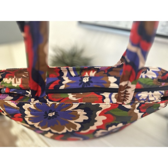 Vera Bradley Hathaway Tote Bag Nylon Large Bassanova Bold Vibrant Carried Once! - Picture 2 of 12